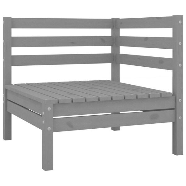 4 Piece Patio Lounge Set Solid Pinewood Gray - Overstock - 36041530