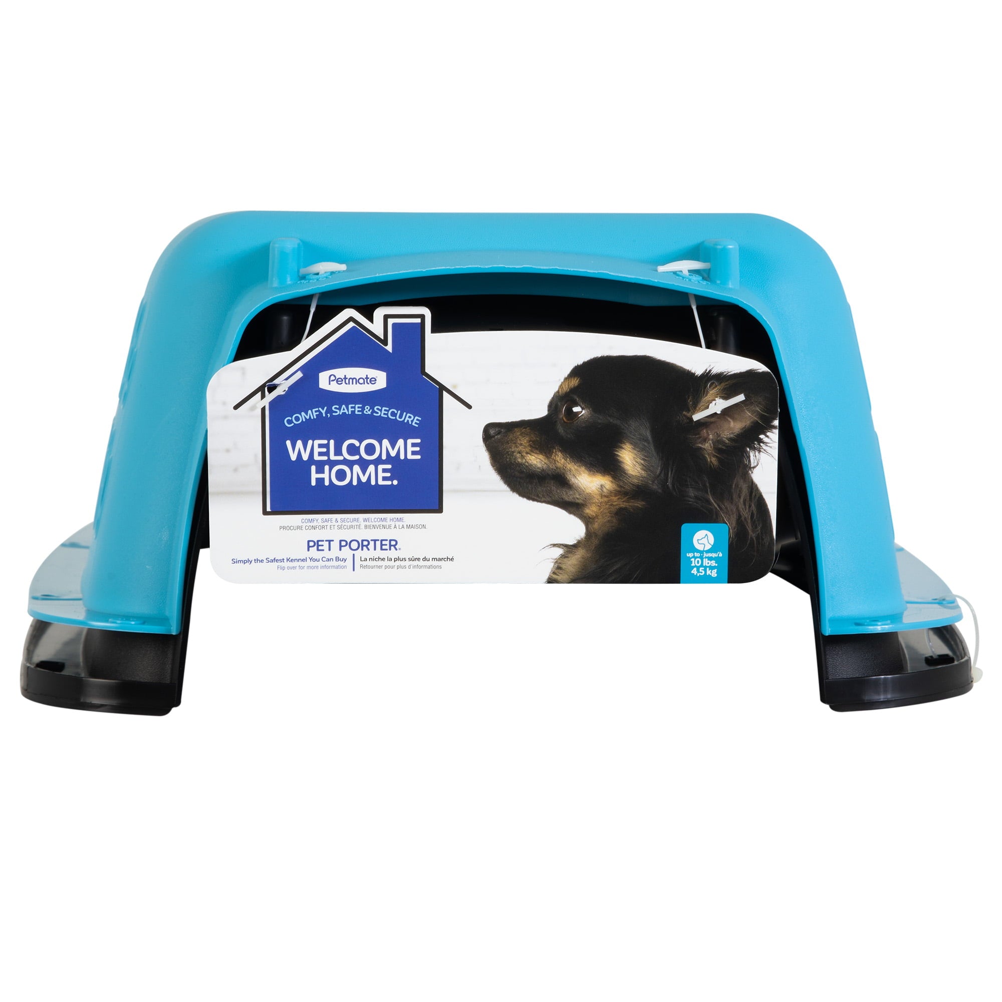 Petmate Porter Fashion Dog Kennel 19inch Length  Up to 10 lbs  Blue and Black