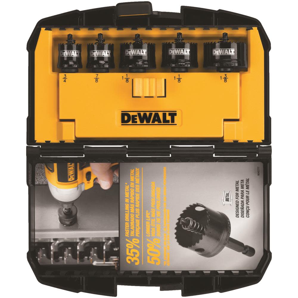 DEWALT 5 PC Impact Hole Saw Set D1800IR5 from DEWALT