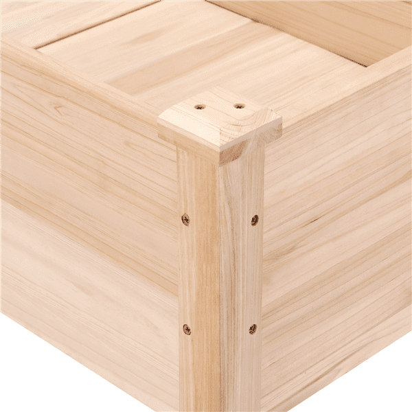 Topeakmart Fir Wood Garden Bed Rectangle Raised Planters Box for Vegetables/Fruits, Wood