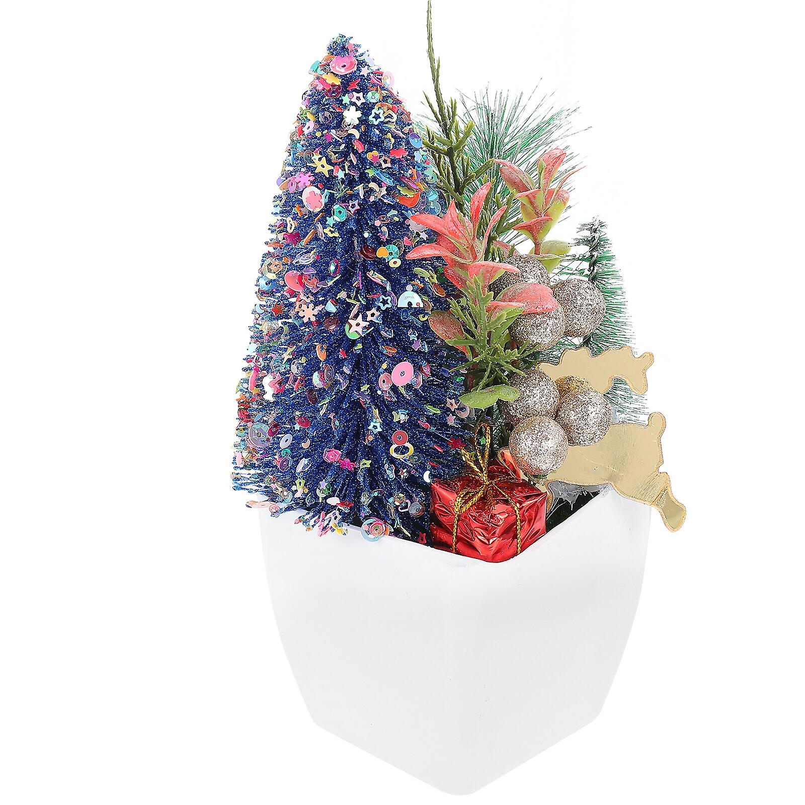 Xmas Fake Plant Adornment Delicate Artificial Plant Decor Desktop Decor