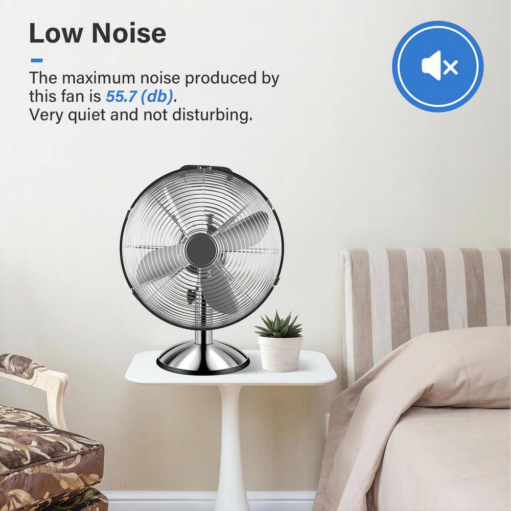 dubbin 12 in. Tower Fan Heavy Duty Metal 3 Speeds 75 Pan Oscillation Low Noise High Quality Durable Fan High Speed Silver FXFAN-7020-1