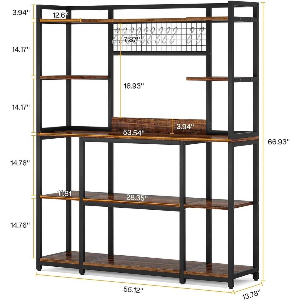 5 Tiers Large Bakers Rack  Kitchen Hutch