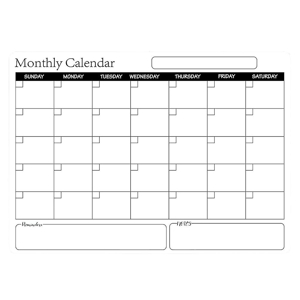 Rewritable Magnetic Whiteboard Refrigerator Calendar Message Board Monthly Planner Board