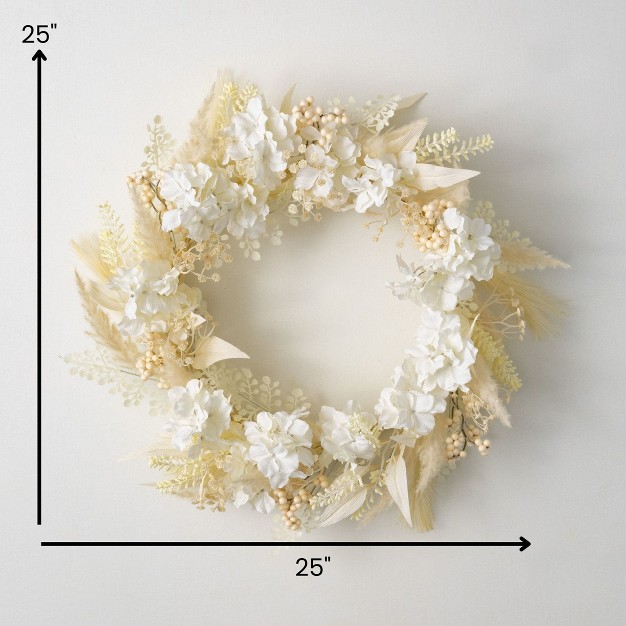 Sullivans Hydrangea Pampas Wreath