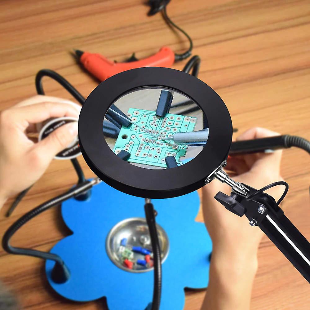 Magnifying glass with LED lights