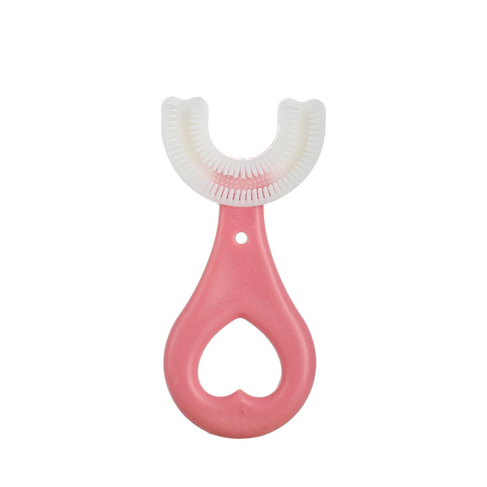 Children's U-shaped Toothbrush (pink Peach Heart (2-6 Years Old))