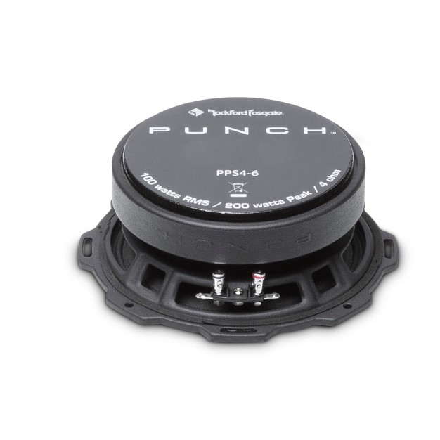 Rockford Fosgate Pps4 6 6 Pro 4 ohm Mid range Sold Individually 100 Watts Rms 200 Watts Peak Grille Included