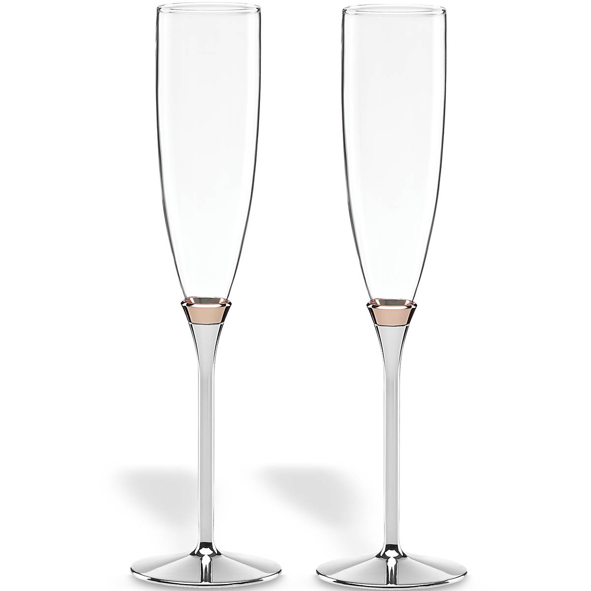 Rosy Glow 2-Piece Champagne Flute Set