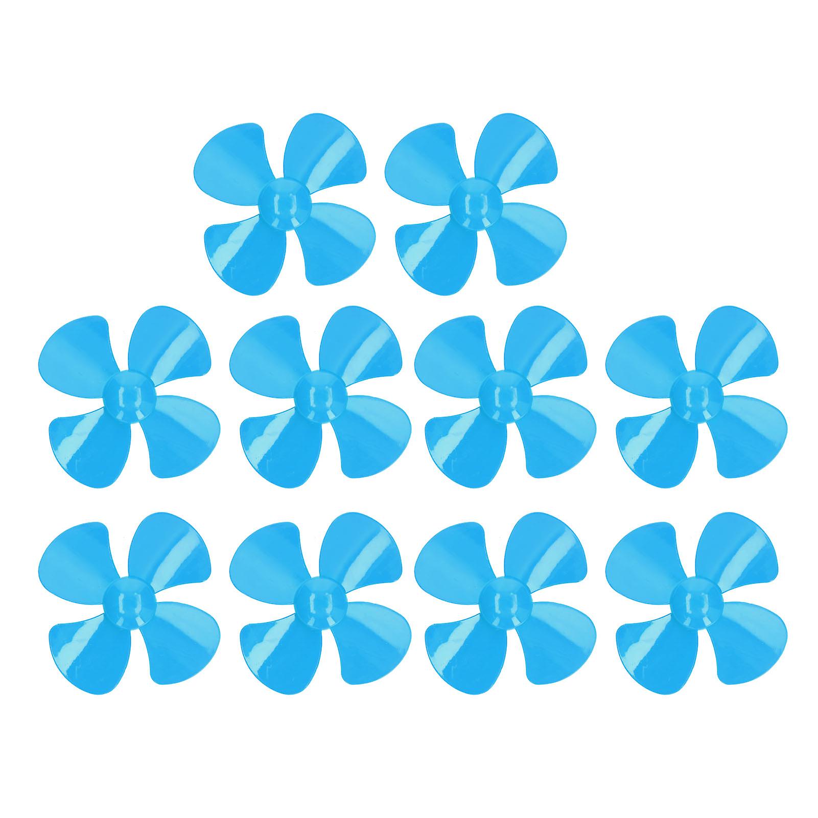 10pcs 100mm 4 Blades Propeller Diy Toy Model Rotating Accessories With 2mm Hole Xr-150blue