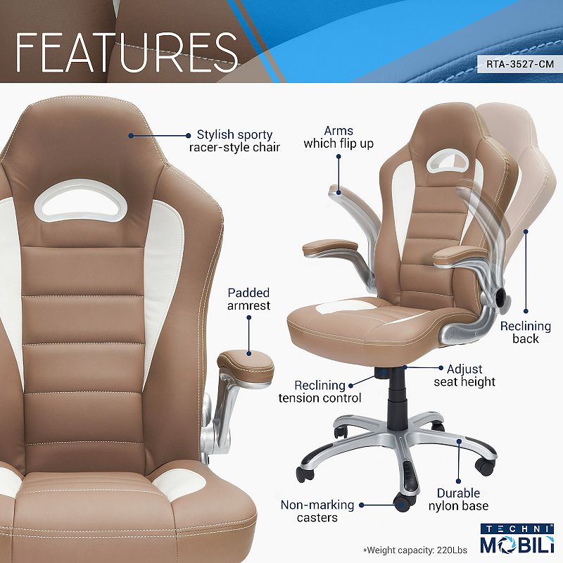 Techni Mobili Sport Race Executive Desk Chair