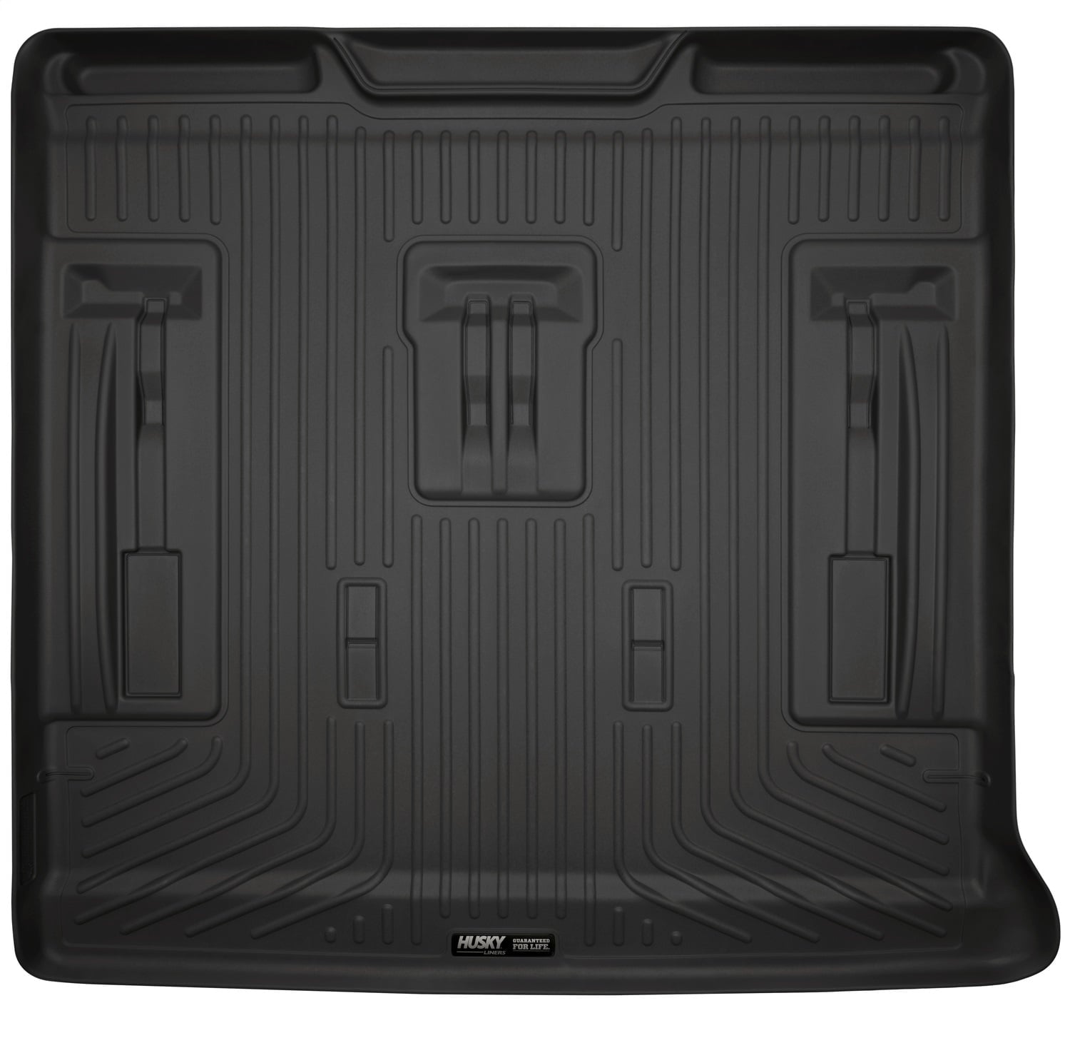 Husky Liners - 28251 Fits 2007-14 Cadillac Escalade， 2007-14 Chevrolet Suburban， 2007-14 GMC Tahoe - with 3rd Row Seat Cargo Liner Black