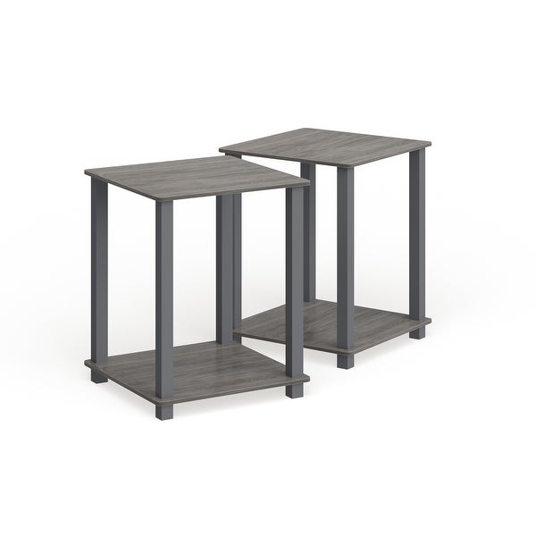 Porch and Den Rutherford Simplistic Square End Tables (Set of 2)