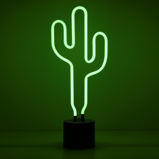 Amped amp Co Cactus Neon Desk Light Cute Cactus Lamp