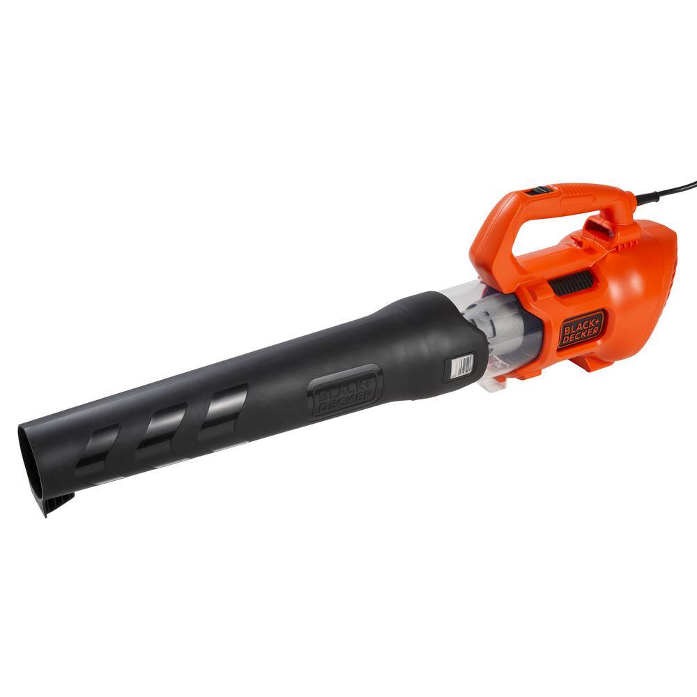 BLACK+DECKER 9 AMP 140 MPH 450 CFM Corded Electric Handheld Axial Leaf Blower BEBL750