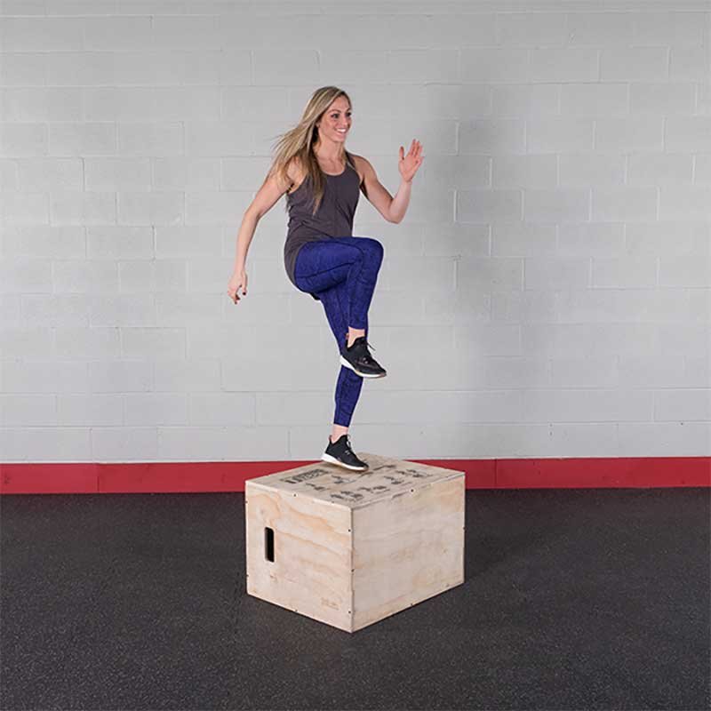 Body-Solid Tools 3-in-1 Wooden Plyo Box