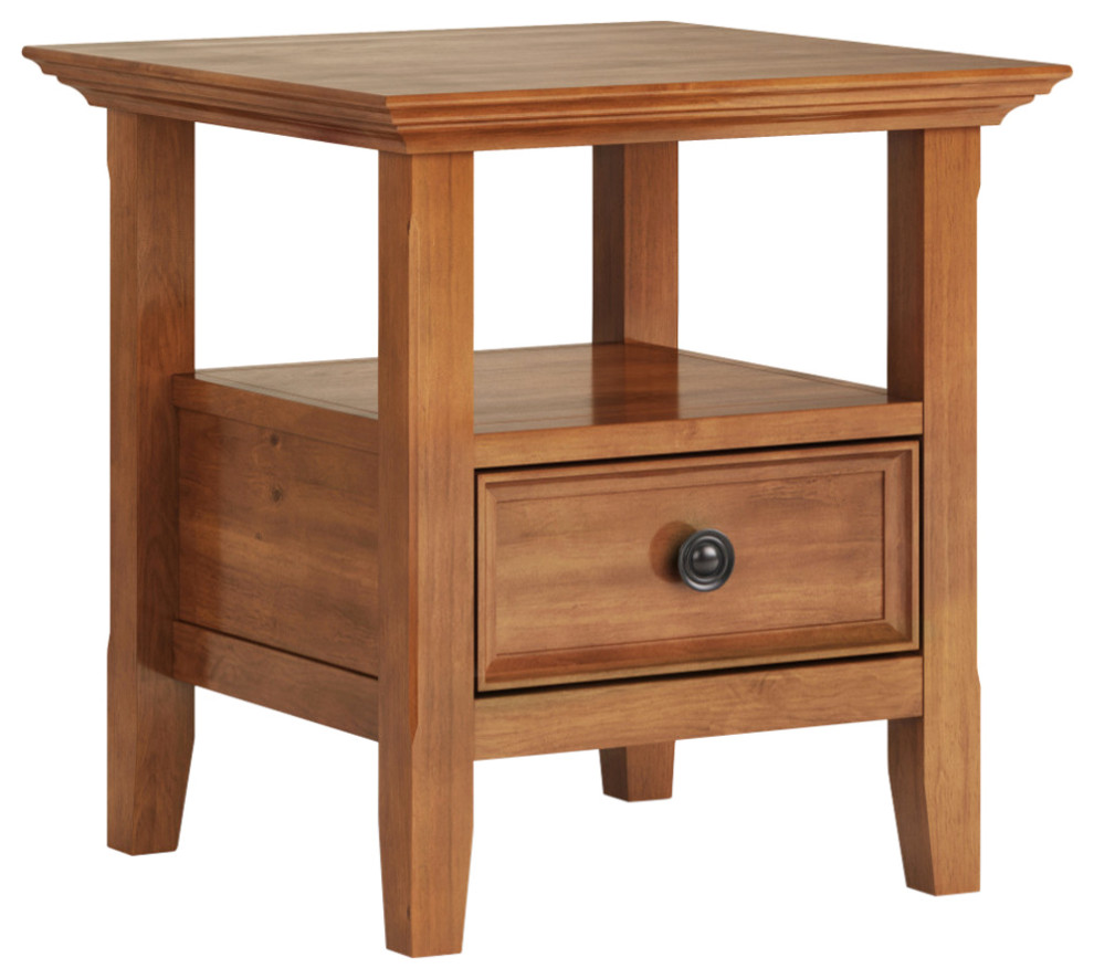 Amherst Solid Wood End Table   Transitional   Side Tables And End Tables   by Simpli Home Ltd.  Houzz