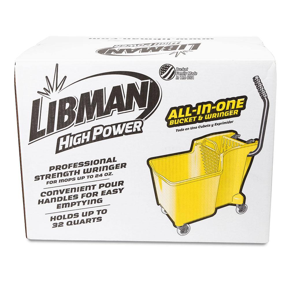 Libman 32 Qt. Mop Bucket with Built-In Wringer 1273