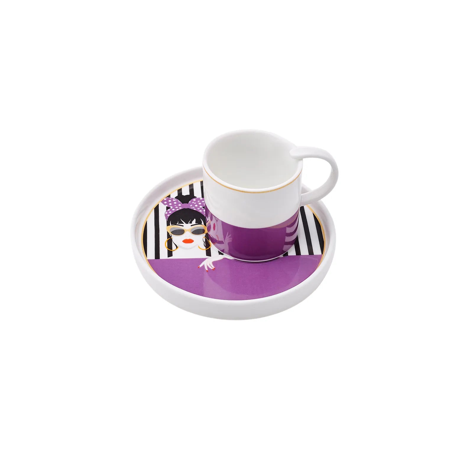 Karaca Girlish Set Of 6 Coffee Cups 100 Ml 153.03.06.6226