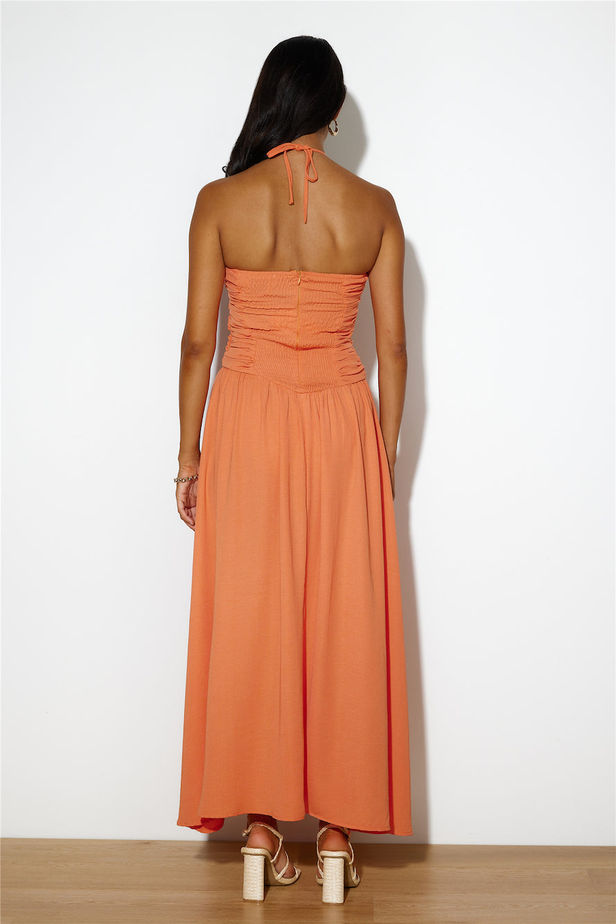 Go Back In Time Maxi Dress Orange