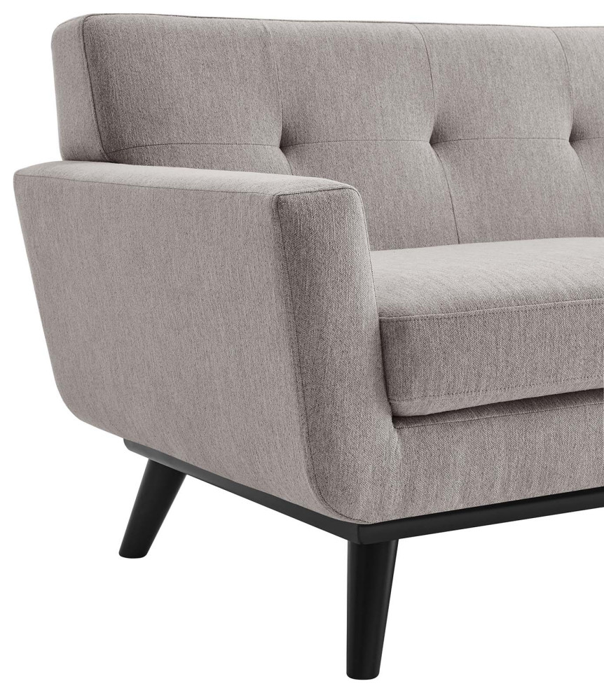 Engage Herringbone Fabric Loveseat   Midcentury   Loveseats   by Modway  Houzz