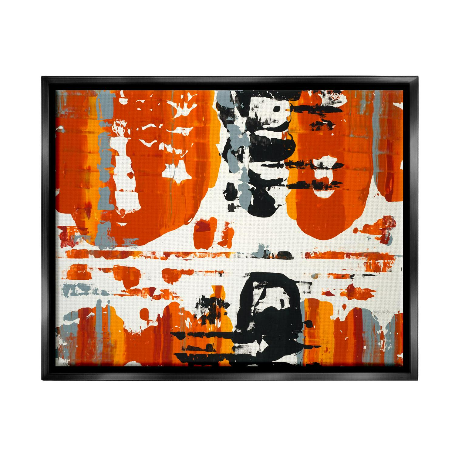 Stupell Industries Burnt Orange Momentum Jet Black Framed Floating Canvas Wall Art 1621520 by Third and Wall  Crowdfused