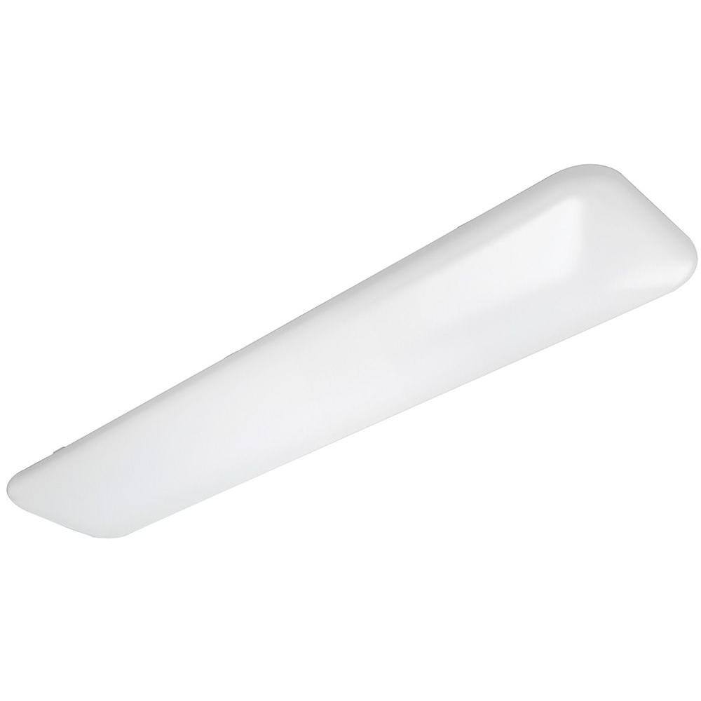 Hampton Bay 4 ft. x 1 ft. White Traditional LED Ceiling Flushmount 54644141