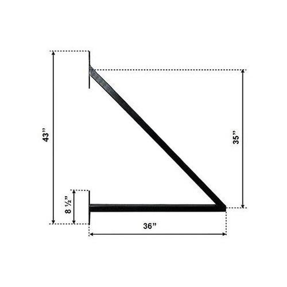 ALEKO London Style 16 ft. x 6 ft. Black Steel Single Slide Driveway Fence Gate DG16LONSSL-HD