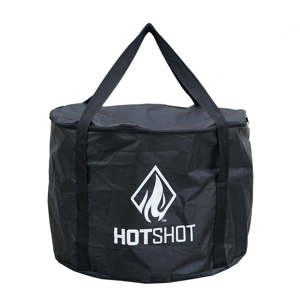 HotShot Explorer Portable Low Smoke 19.5 in. Round Wood-Burning Fire Pit in Yosemite Brown with Carry Bag 52544