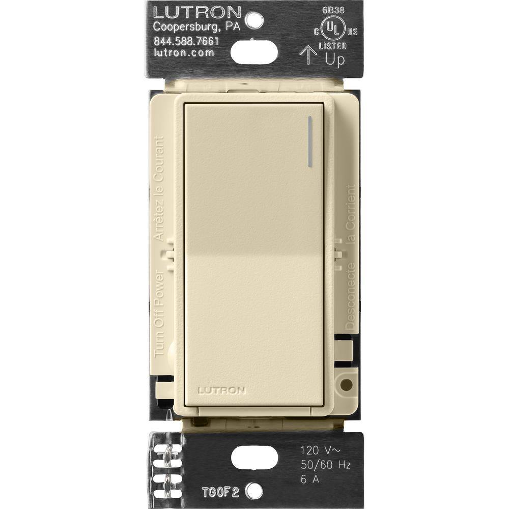 Lutron Sunnata Switch for 6A Lighting or 3A 110 HP Motor Single PoleMulti Location Sand (ST-6ANS-SD) ST-6ANS-SD