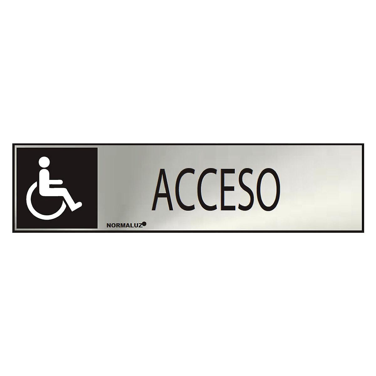 Sign Normaluz Acceso Stainless steel (5 x 20 cm)