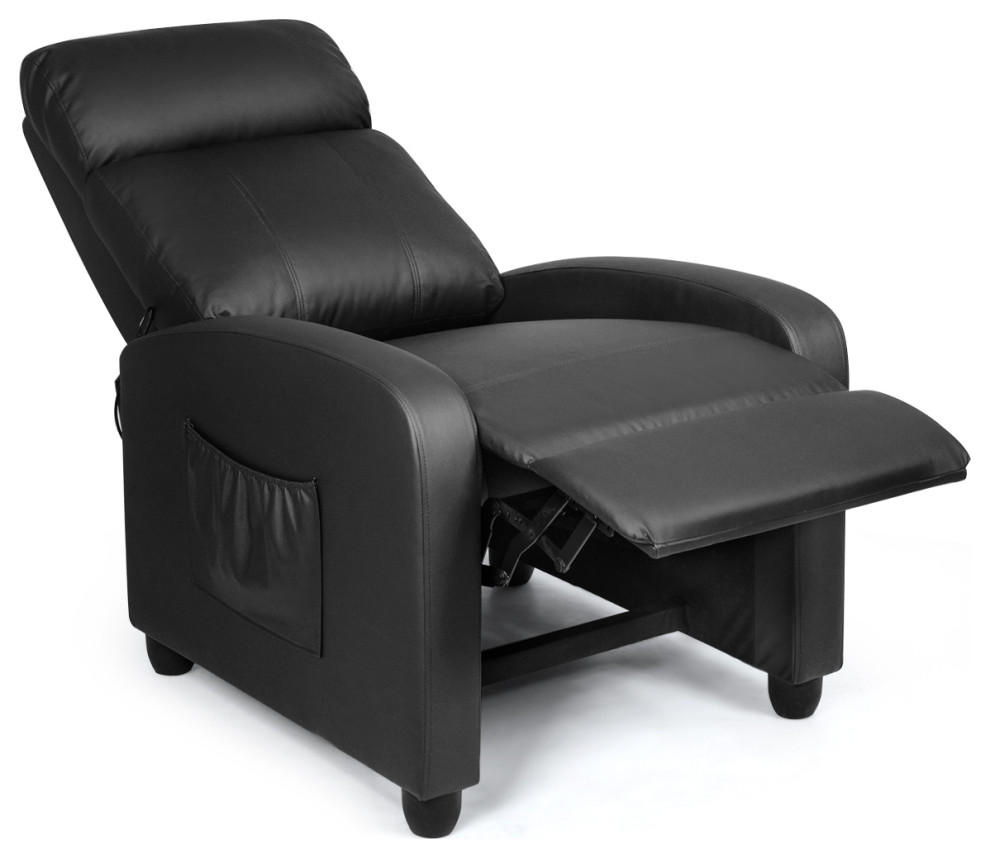 Recliner Massage Chair Ergonomic Adjustable Single Sofa with Padded Seat   Massage Chairs   by Costway INC.  Houzz