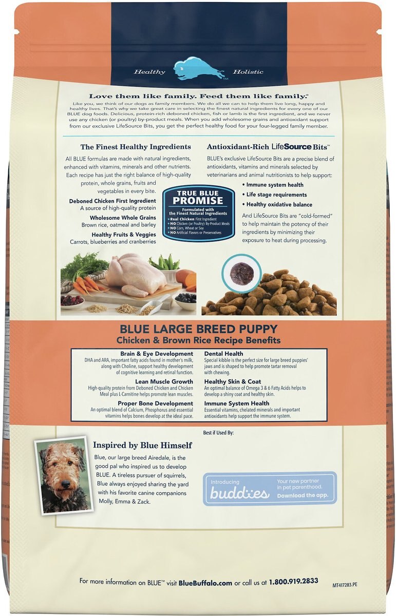 Blue Buffalo Life Protection Formula Large Breed Puppy Chicken and Brown Rice Recipe Dry Dog Food