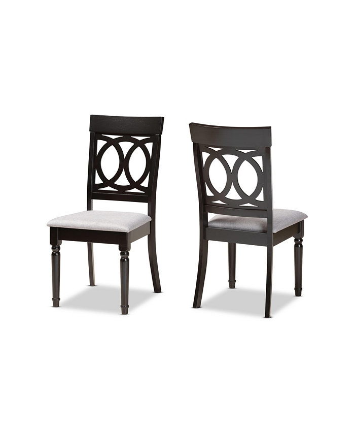 Baxton Studio Lucie Modern and Contemporary Wood Dining Chair Set 2 Piece