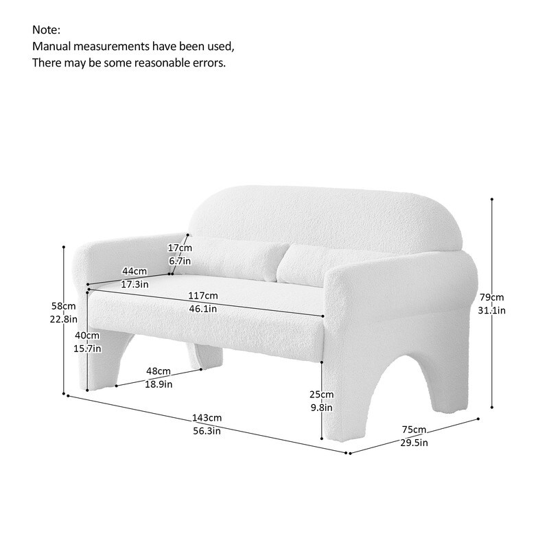 Modern Upholstered 2 Piece Livingroom Set Loveseat   Accent chair for Living Room