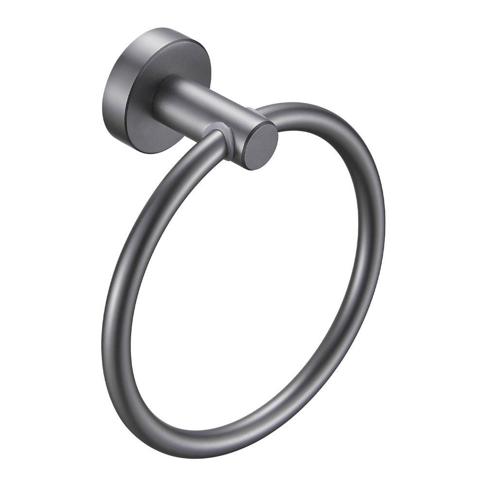 UPIKER Wall Mounted Towel Ring in Gun Grey UP2304TRGR001