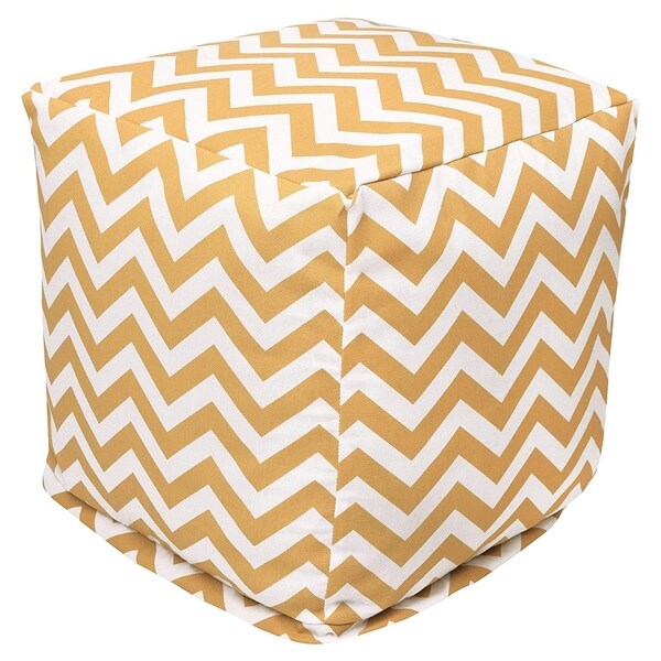 Majestic Home Goods Chevron Indoor / Outdoor Ottoman Pouf Cube