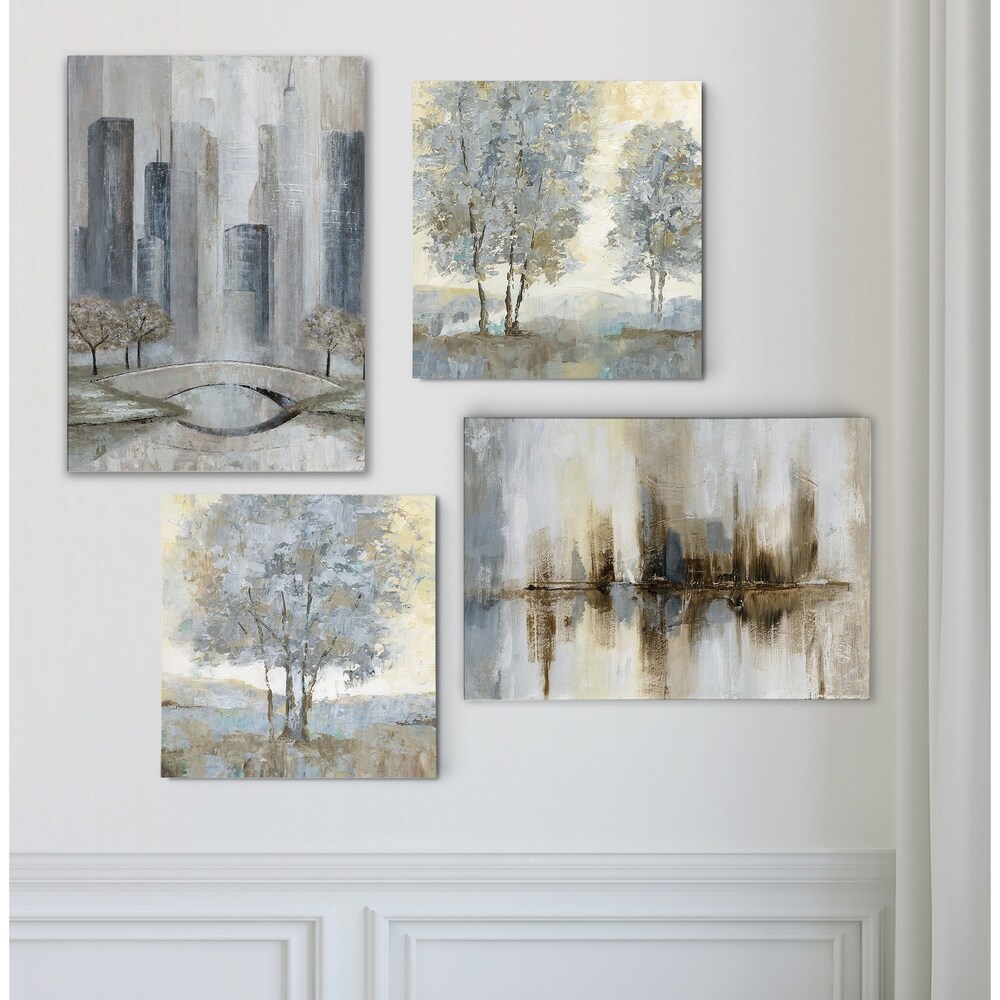 Touch of Modern Greys  Gallery Wrapped Canvas Set