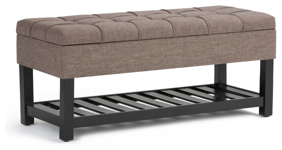 Saxon 44 quotTraditional Ottoman Bench   Transitional   Footstools And Ottomans   by Simpli Home Ltd.  Houzz