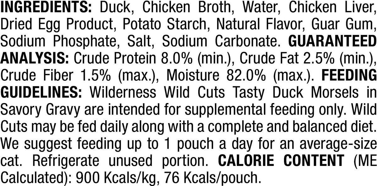 Blue Buffalo Wilderness Tasty Toppers Wild Cuts Tasty Duck Morsels in Savory Gravy Grain-Free Cat Food Topper