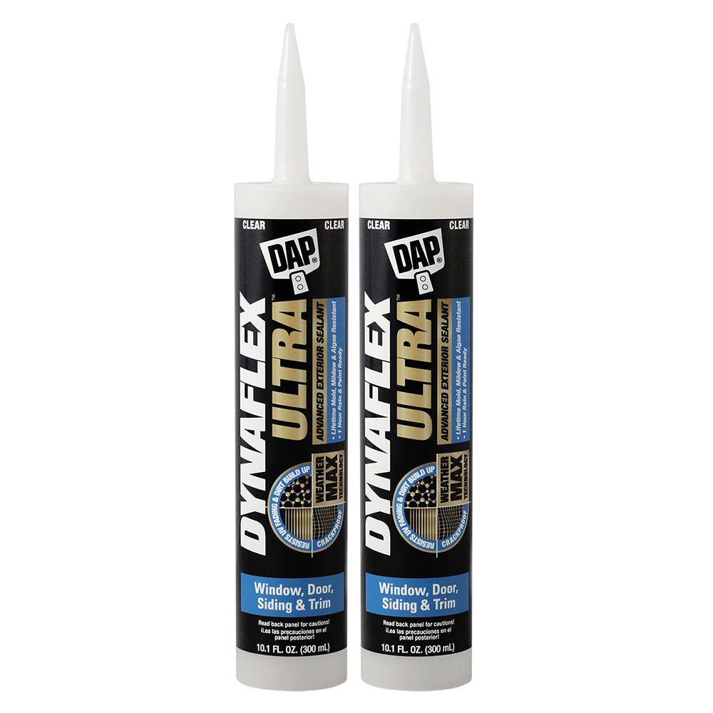 DAP Dynaflex Ultra 10.1 oz. Clear Advanced Exterior Window Door and Siding Sealant (2-Pack) 7079818212