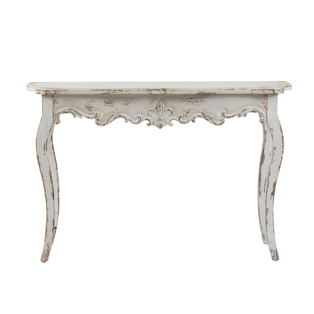 Weathered Off White Console Table