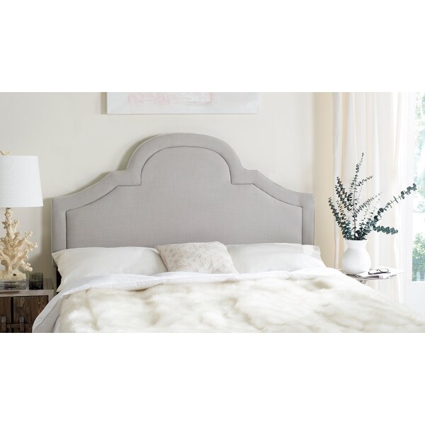 Safavieh Kerstin Arctic Grey Upholstered Arched Headboard (Full) - - 8429363