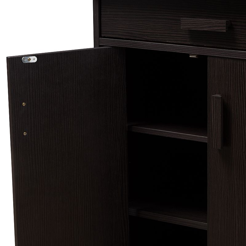 Baxton Studio Bienna Espresso Shoe Cabinet