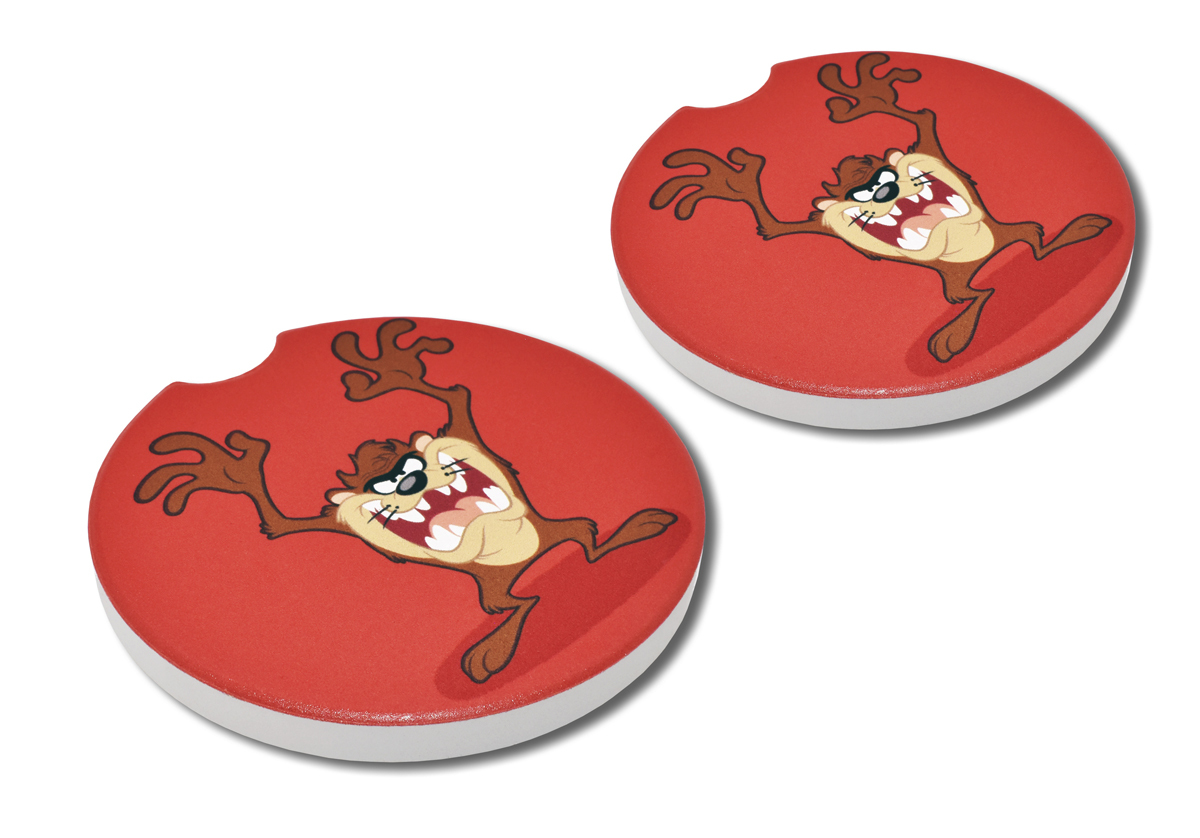 Looney Tunes Tasmanian Devil Car Coaster - 2 Pack