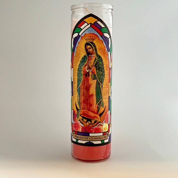 Jar Candle Virgen De Guadalupe Pink Continental Candle