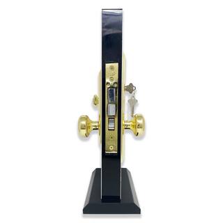 Premier Lock Brass Mortise Entry Right Hand Lock Set with 2.5 in. Backset and 2 SC1 Keys MR01