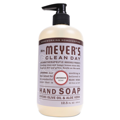 Mrs. Meyer's Clean Day Liquid Hand Soap， Lavender， 12.5 oz， 6/Carton (651311)