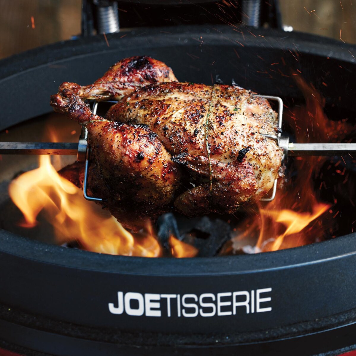 Kamado Joe BIG JOE III Bundle w/ KJ15041021 GRILL， CART， Cover， JoeTisserie and 2 BAGS Lump Charcoal + 1 Box Firestarter