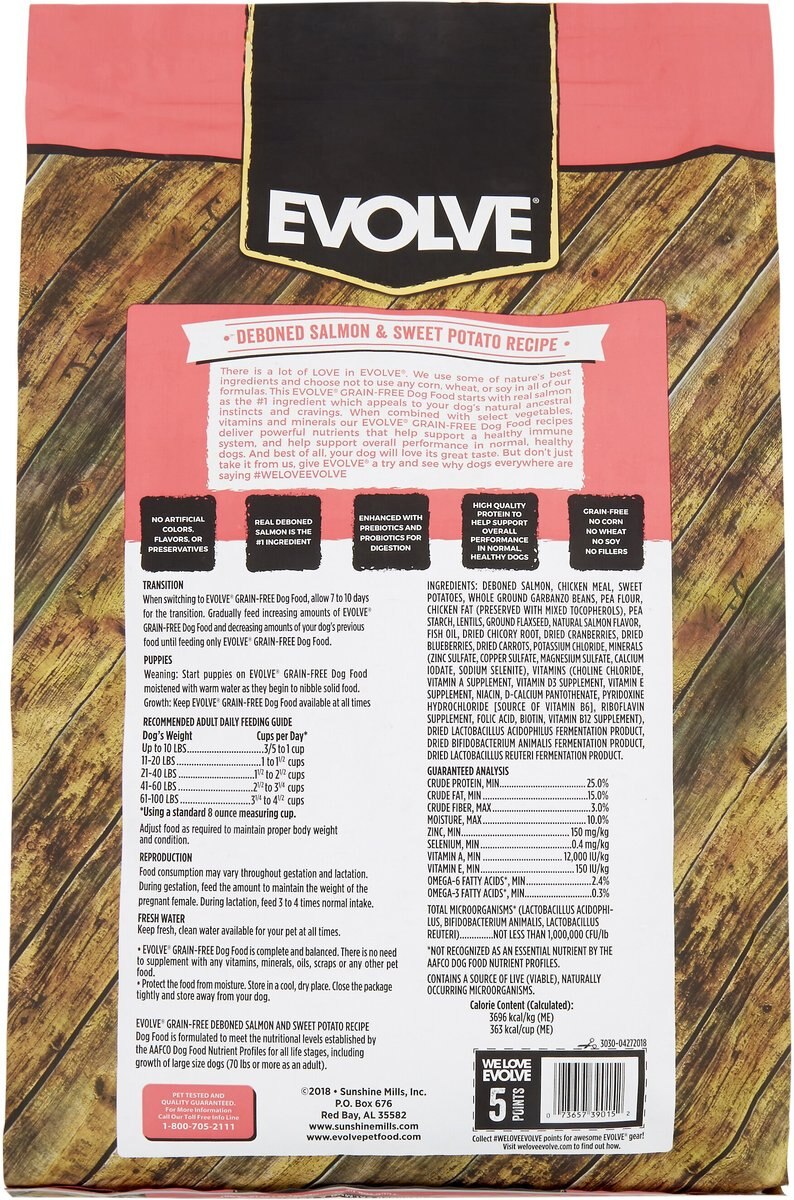 Evolve Deboned Grain-Free Salmon and Sweet Potato Recipe Dry Dog Food